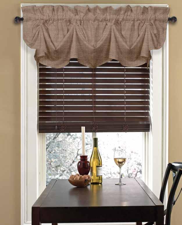 TUCK VALANCE > Available in precise widths to cover window widths from 12 W - 96 W > 14 L includes pocket > For best effect, use basic white valance rods for this style > Rod Pocket & Header Options: