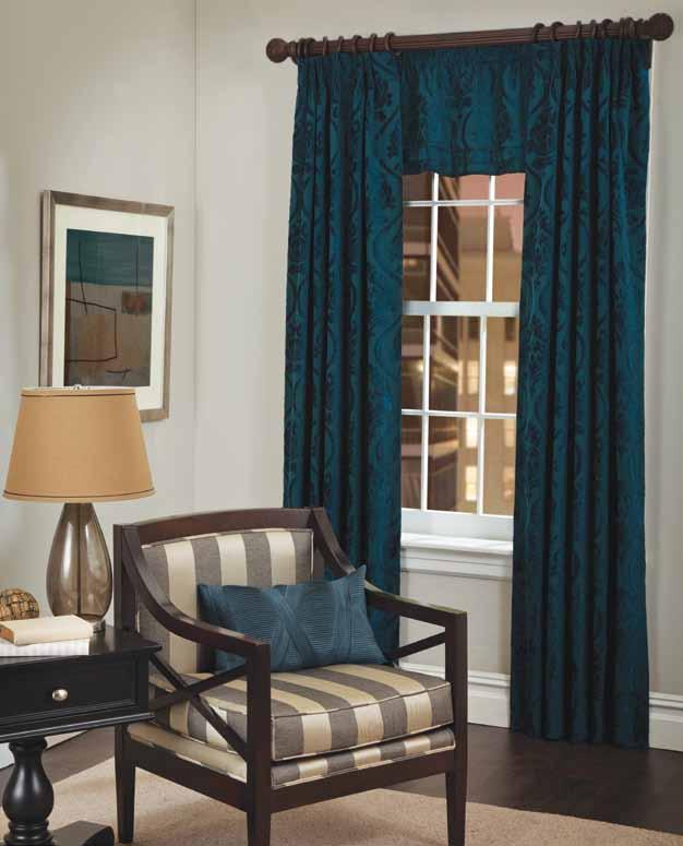 TUXEDO PLEAT VALANCE > Available in precise widths to cover window widths from 12 W - 96 W > 18