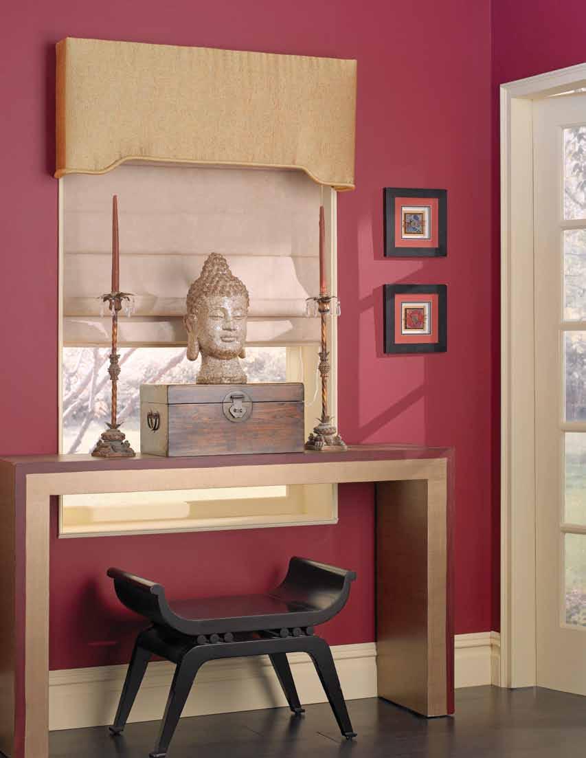 UPHOLSTERED CORNICE BOARDS Soften and frame windows with these classic valance treatments.