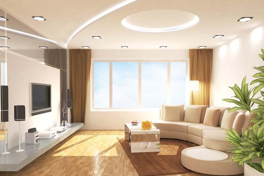 CEILING & LIGHTING The perfect ceiling design varies for each room and each home and depending on the available space; the surrounding walls and the overall theme of the house, there are innumerable