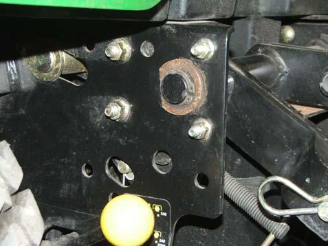 Preparation of tractor John Deere X Series CAB MOUNTING INSTRUCTIONS 1) Remove the (4) carriage bolts from each side of the rear frame. See figure 1. Note Bolts are not present on all machines.