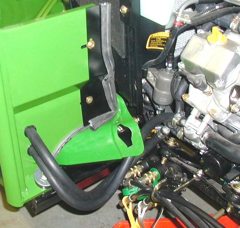 John Deere X Series CAB MOUNTING INSTRUCTIONS 18) Install the lower right filler panel, #4-14674.
