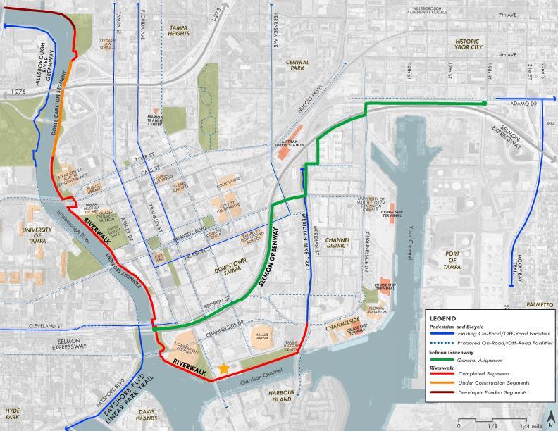 SELMON GREENWAY FEASIBILITY STUDY VISION Multimodal connection between Bayshore Blvd and Ybor City for East- West connection across downtown Turn