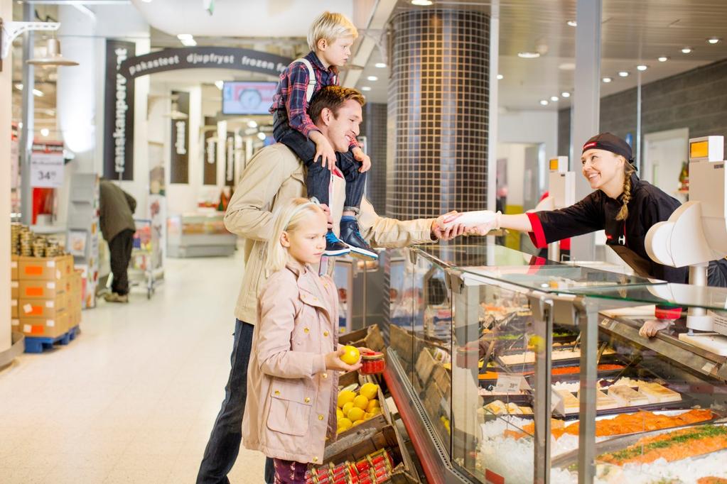 Food trade K-food stores focus areas: Superior fresh food departments Pirkka and K-Menu