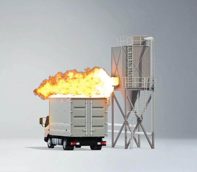 Without TARGO-VENT the flame endangers the operating areas. Simplified image Your advantages Smaller safety areas required in front of vent openings more productive use of valuable operating areas.
