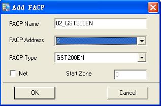 FACP Type:The FACP Type must be correct, otherwise GstDef Tools cannot communicate with the panel. This setting cannot be changed once it is saved.