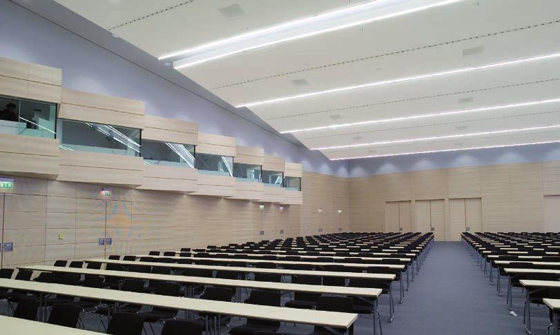 stepped fl oors, such as auditoria, convention centres, theatres, etc.