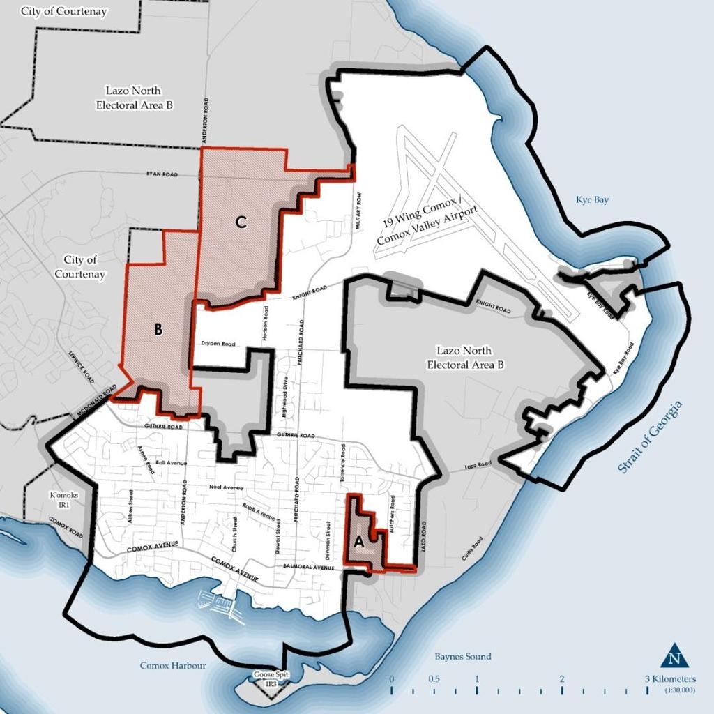 Figure 9 - Town of Comox Potential Boundary Expansion Areas c.
