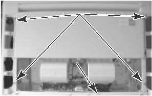 No. Part name Procedure Remarks 4 Ceiling panel 1. Detachment 1) Perform works of procedures 1. of 2 and 1. of 3. 2) Remove louver connector (CN33 White, 5P) connected to the control P.C. board, and then take off the lead wire from the clamp.