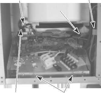 TA sensor 2 screws Hooking part E-cover 4 E-box 1. Detachment 1) Perform works 1. of 2 and 1. of 3. 2) Remove clamps and tie wrap at upper part of the photo.