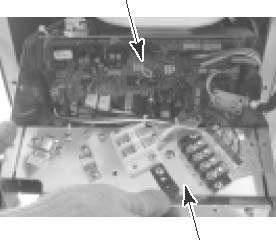 No. Part name Procedure Remarks 5 P.C. board assembly 1. Detachment 1) Perform works 1. of 2, 1. of 3, and 1. of 4. 2) Disconnect connectors which are connected from P.C. board assembly to other parts.