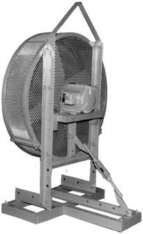 1750 RPM, 3400 CFM, 250 VDC DRUM STYLE MANCOOLERS Standard "T" base mounting, the drum style units offer the same performance characteristics as the popular Mancoolers, but with the added feature of