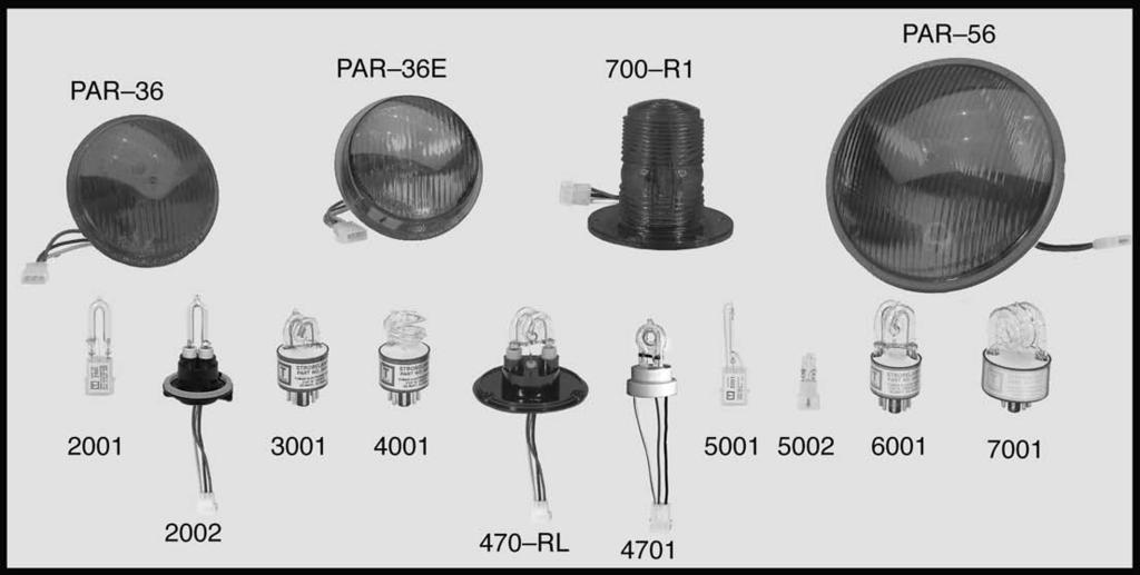 by Tomar Electronics REPLACEMENT STROBE LAMPS Strobe lamps are high-intensity light sources which use glass and quartz tubing fi lled with xenon gas to effi ciently convert 20 to 50% of the applied