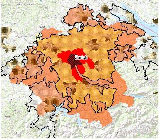 Zurich Core city (LAU): 390,000 Agglomeration