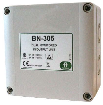 Input/Output signals 2 non-isolated inputs: on /off function with end-of-line monitoring 2 outputs: Potential free contact without end-of-line monitoring 1A 30 VDC dry relay contact for the output