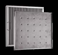 Between eight and ten microns, the standard baffle filter will capture approximately 20 to 30 percent and at