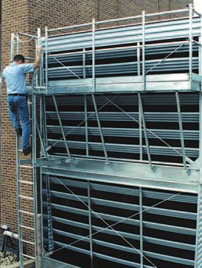 aftermarket item. Safety cages and safety gates are also available. All components are designed to meet OSHA requirements.