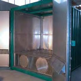 Thanks to a detailed study of the space arrangement, all equipment is installed in a commercial size container (40 foot long), which is divided into three specialized sections: Composting section;