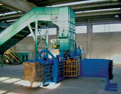 The baler can also be fed directly with materials that do not need to be sorted.