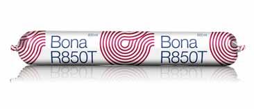 It is also available as Bona R850T, a high viscosity adhesive made for gun application.