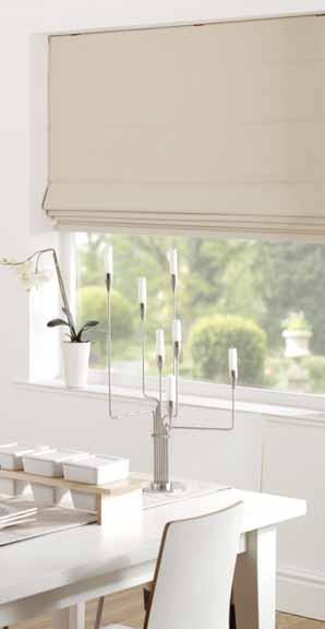 Roman Blinds Blinds to suit any living space The Louvolite Roman blind collection is a luxurious fabric selection that combines the subtle textures of a soft fold fabric with the practicality of a
