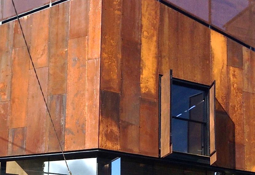 Transformation For transformation, consider how material and metals such as steel, copper, a rust finish, or titanium can enhance colour on building surfaces Titanium has a wide variety of colour