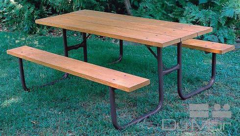 picnic tables, benches, grills, and trash receptacles.