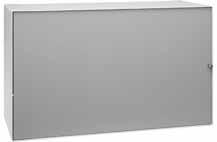 OK With screw-on door and integrated cover contact. Material shett steel 2mm, powder-coated Dimensions (W x H x D) 350x300x152mm Colour grey-white, similar to RAL 9002 050049 Additional housing CH 3.