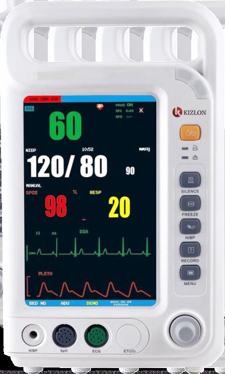 Multi-Parameter Patient Monitor KPM-A200 We offer multi-parameter patient monitor which provides a comprehensive system simultaneously monitoring and recording vital parameters of ECG, NIBP, SpO2,
