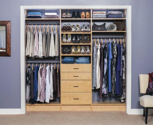 REACH-IN CLOSETS The most common closet is the standard reach-in.