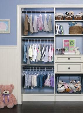 Options such as placing hanging rods on the side walls of the closet and adding slide-out