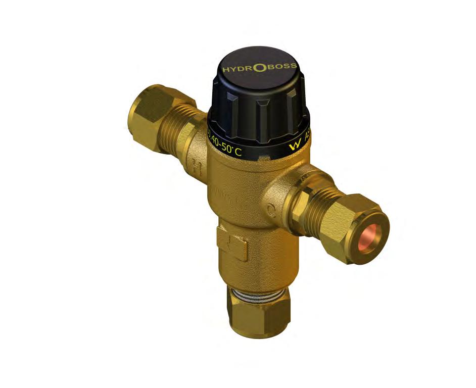 TEMPERING VALVE SIZES 15MM - 20MM PRODUCT CODES TV15 DN15 HYDROBOSS Temp Valve Standard TV20 DN20 HYDROBOSS Temp Valve Standard DESCRIPTION The HYDROBOSS Tempering Valve has been especially designed
