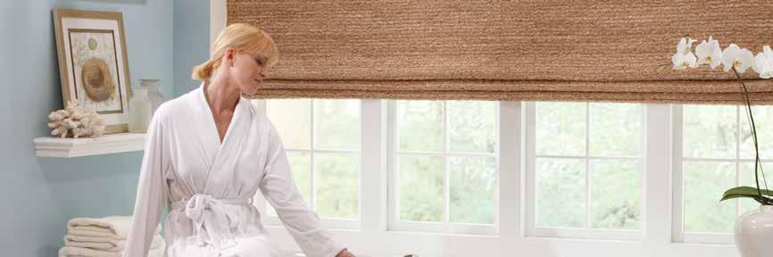 Natural Woven Shades Shade Styles CLASSIC ROMAN SHADE: Simple and elegant, the Classic Roman Shade lies flat when lowered. HOBBLED ROMAN SHADE: This shade keeps its elegant Roman folds when lowered.