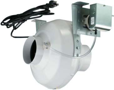 resistant UV resistant, UL94 certified plastic Pre-wired and supplied with mounting bracket for easy installation 5 year warranty PERFORMANCE SPECIFICATIONS VK PS SERIES Dryer Booster Fans Designed
