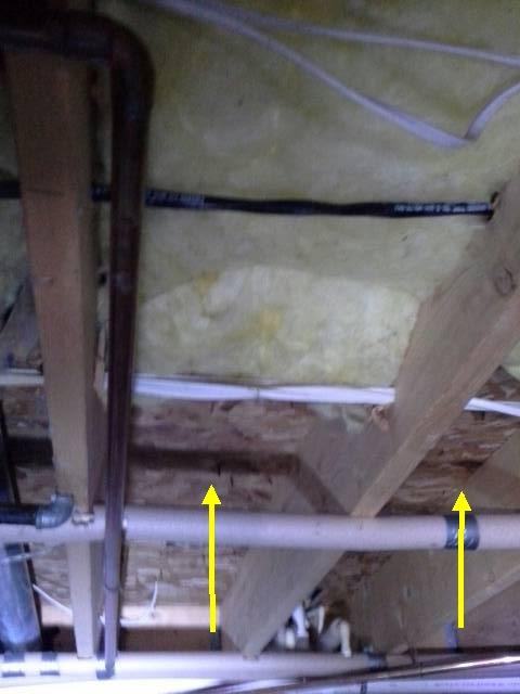 Insulation Minor crack in basement wall Some