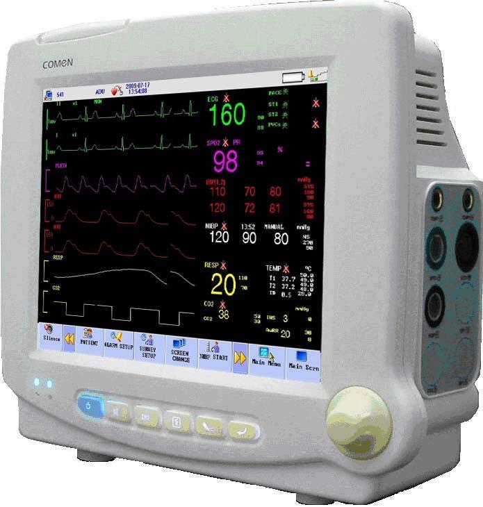 (14) (1) (13) (12) (2) (11) (3) (4) (5) (6) (7) (8) (9) (10) Figure 1-1 Multi-parameter Monitor This monitor has rich functions, able to provide various functions such as visual/audio alarming, TREND