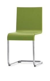 With other cantiliever chairs, the base frame and seat or backrest were