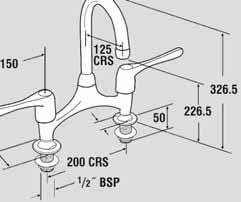 H2523V Pillar Pattern Sink Mixer