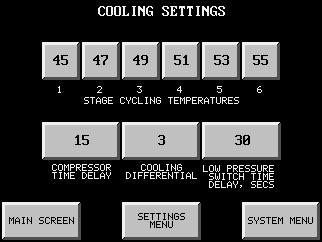 7. Cooling Settings 8.