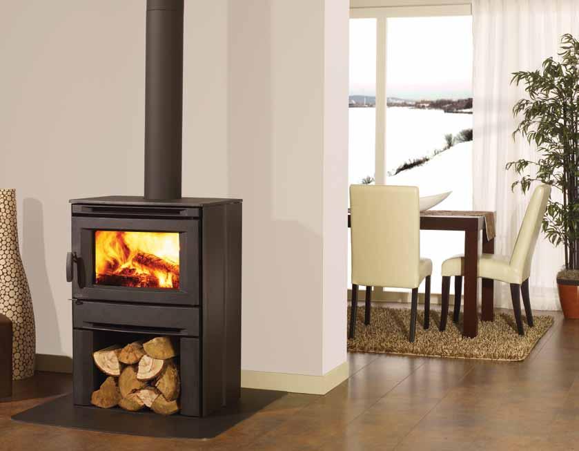 EX90 CS1200 shown with with Excalibur black side front panels in black and black nickel floor accents. pad.