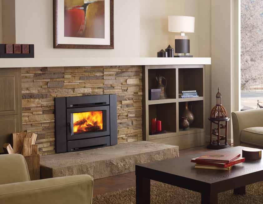 The Alterra features a flush door and surround that transforms your inefficient fireplace opening into a style savvy, efficient heater.
