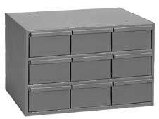 They have full width handles for easy opening and drawer sides are slotted on one inch centers to hold dividers.