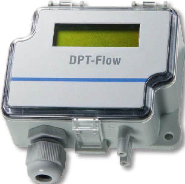 » DPT Flow Flow Meter for Fan Control DPT Flow is an ideal device for monitoring and controlling the air flow and for measuring flow rate of centrifugal fans.