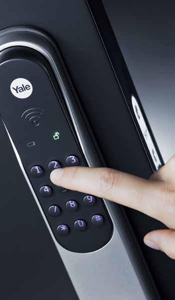 Yale Doorman is user-friendly owing to the simple key setting and registration process, spoken instructions in all the Scandinavian languages and the illuminated keypad.