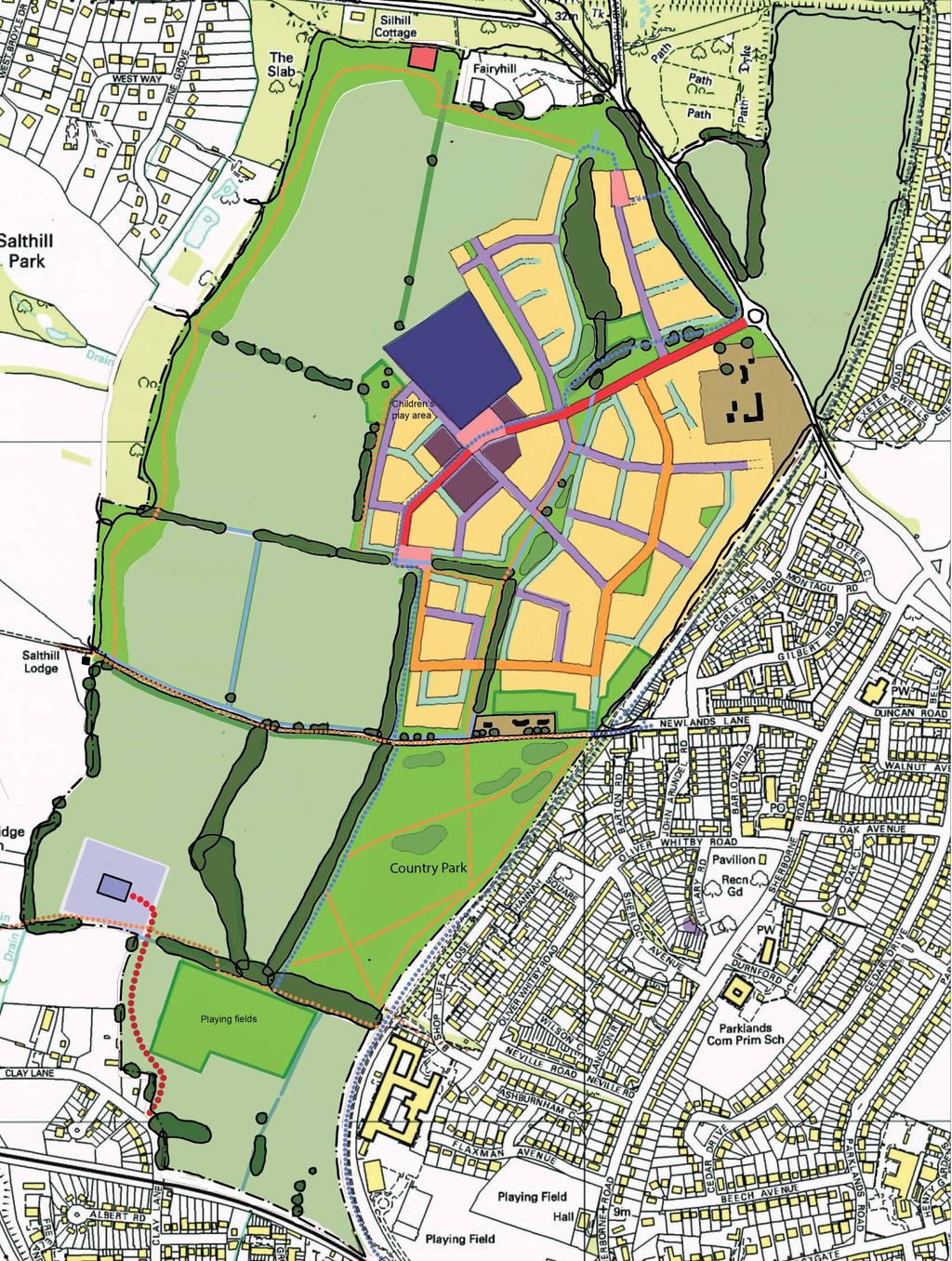 West of Chichester Proposals for land to the west of Centurion Way Phase Development Area The outline planning application to be submitted shortly is for the first phase of development, as