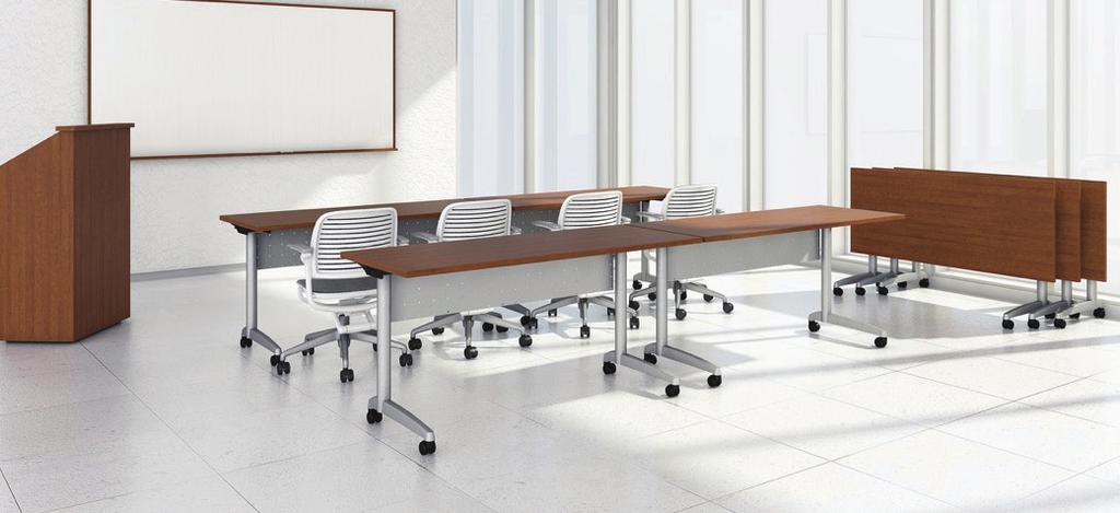 Stationary, folding and nesting table options increase your flexibility.