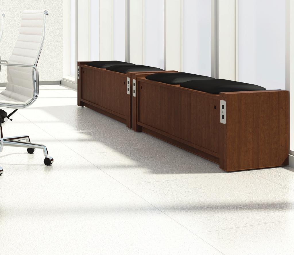 cushions, Tavo s Smart Bench is a versatile choice of laminate, veneer or specialty surfaces, including granite,