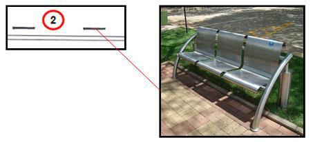 Figure 8.5: Benches Source: Authors own 3. Introducing playing courts Two courts will be developed in the child-friendly space as illustrated (number 3).