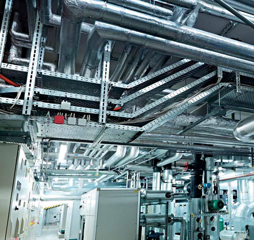 Cable management: Cable tray systems Cable tray system Steering the flow of power intelligently The complexity of electrical systems grows with the size of a building and the number of uses it has.