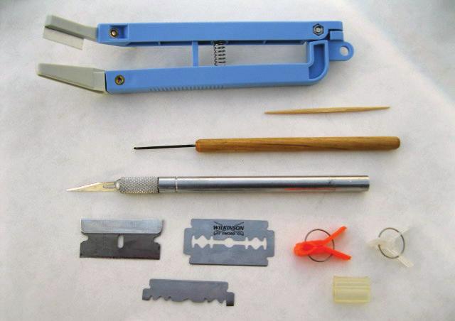 A B Figure 2. Supplies commonly used for grafting.